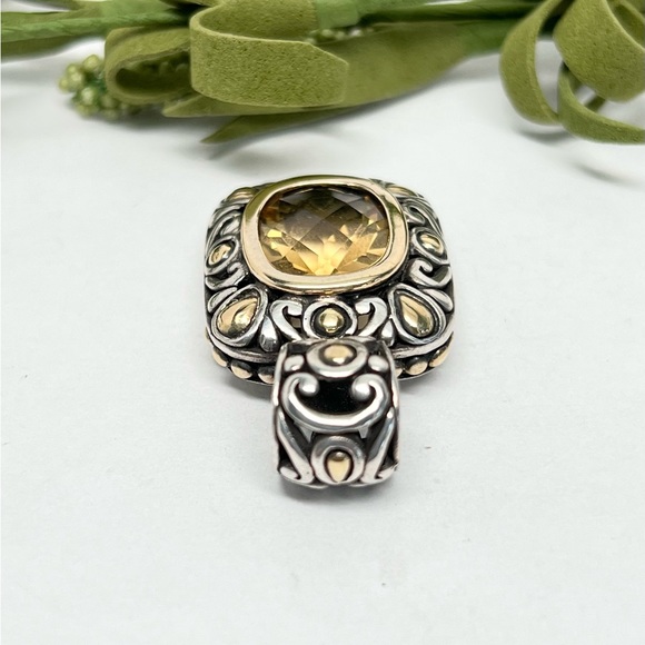 John Hardy Citrine Batu Pendant .925 / 18K Gold - Picture 7 of 11